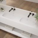 Peace Deep Corian® Double Wall-Hung Washbasin