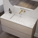 Hatysa - Top con lavabo singolo integrato in marmo