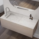 Perseus - Top con lavabo singolo integrato in marmo