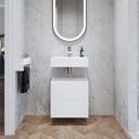 Gaia Corian® - Meuble de salle de bain | 2 tiroirs superposés - Taille Mini