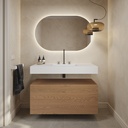 Gaia Wood - Meuble de salle de bain | 2 tiroirs superposés