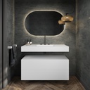 Gaia Corian® - Meuble de salle de bain | 2 tiroirs superposés