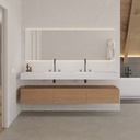 Gaia Wood - Meuble de salle de bain | 3 tiroirs alignés