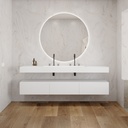 Gaia Corian® - Mobile da bagno | 3 cassetti allineati
