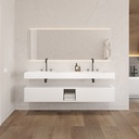 Artemis Classic Edge - Meuble de salle de bain | 2 tiroirs alignés - 1 niche
