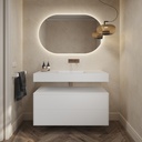 Gaia Classic Edge - Meuble de salle de bain | 2 tiroirs superposés