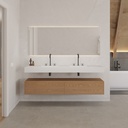 Gaia Wood Edge - Meuble de salle de bain | 2 tiroirs alignés