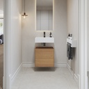 Gaia Wood Edge Bathroom Cabinet | 2 Stacked Drawers · Mini