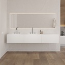 Gaia Classic - Set mobile & lavabo in Corian® | 3 cassetti allineati