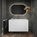 Gaia Corian® - Conjunto mueble con lavabo Corian® | 2 cajones superpuestos