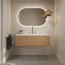 Gaia Wood - Conjunto mueble con lavabo Corian® | 1 cajón