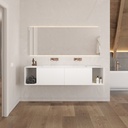 Apollo Classic - Ensemble meuble et vasque Corian® | 2 tiroirs alignés - 2 niches