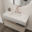 Simplicity Silestone Single Wall-Hung Washbasin