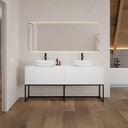 Gaia Classic - Mueble de baño independiente con patas | 2 cajones alineados