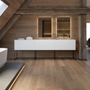 Gaia Classic Edge - Ensemble meuble et vasque Corian® sur pieds | 3 tiroirs alignés