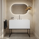 Gaia Classic - Conjunto mueble con lavabo Corian® con patas | 1 cajón