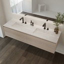 Simplicity Top bagno con lavabo doppio integrato Silestone