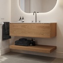 Hemera Wood Floating Bathroom Shelf