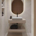Hermes Wood Mensola galleggiante per lavabo | Dimensione Mini